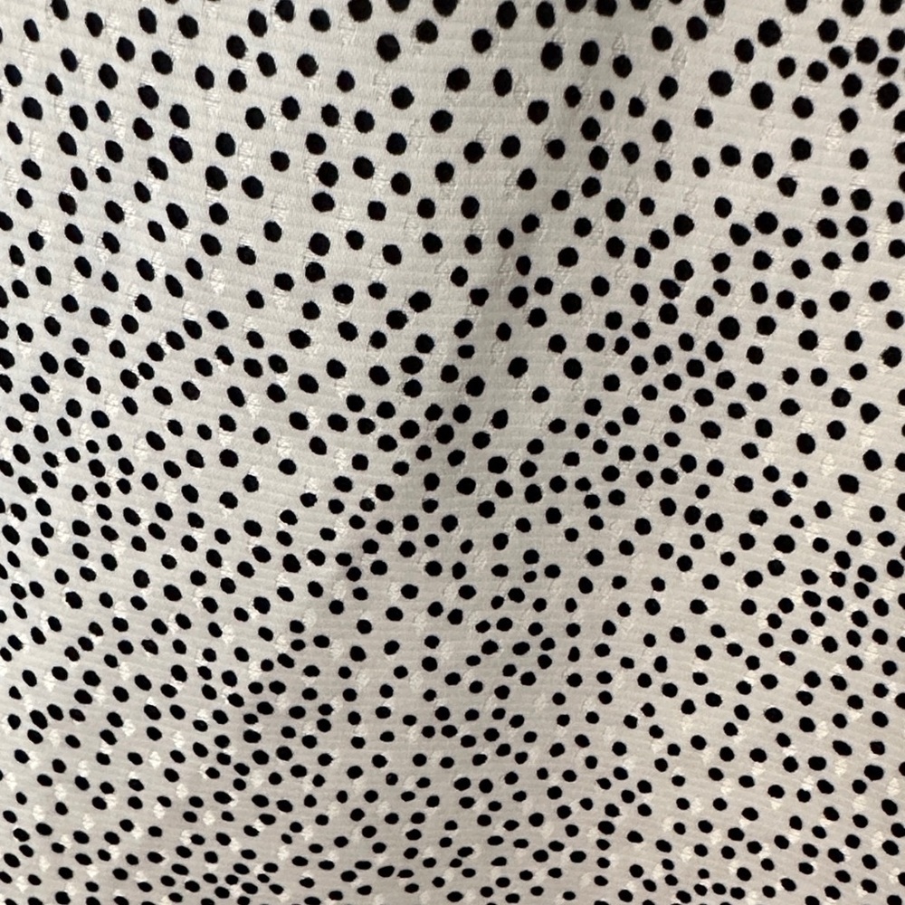LOFT Women's White and Black Polka Dot Blouse - Picture 6 of 7